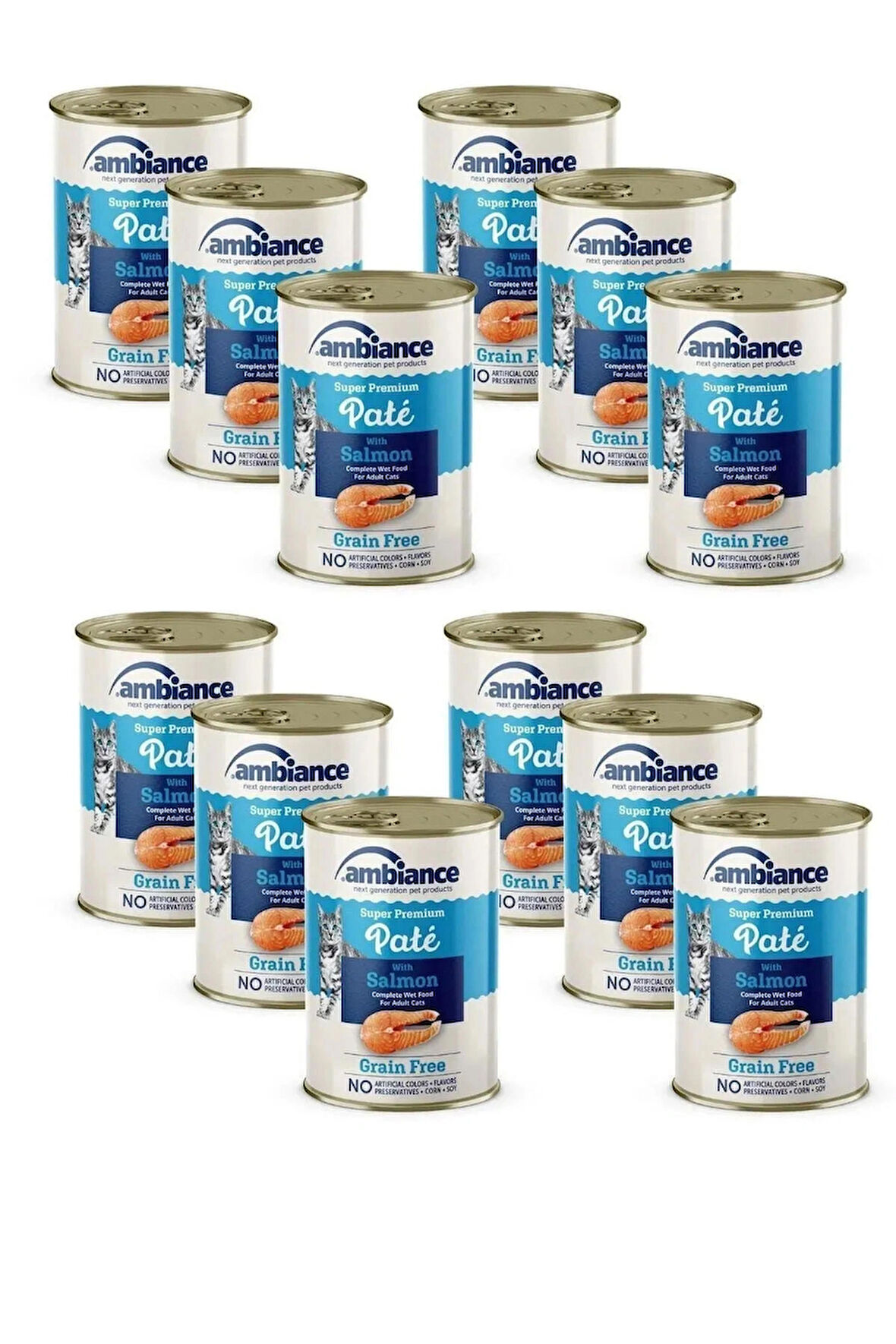 Ambıance Yetıskın Kedı Konserve Somon Etlı Ezme 415Gr x 12'li