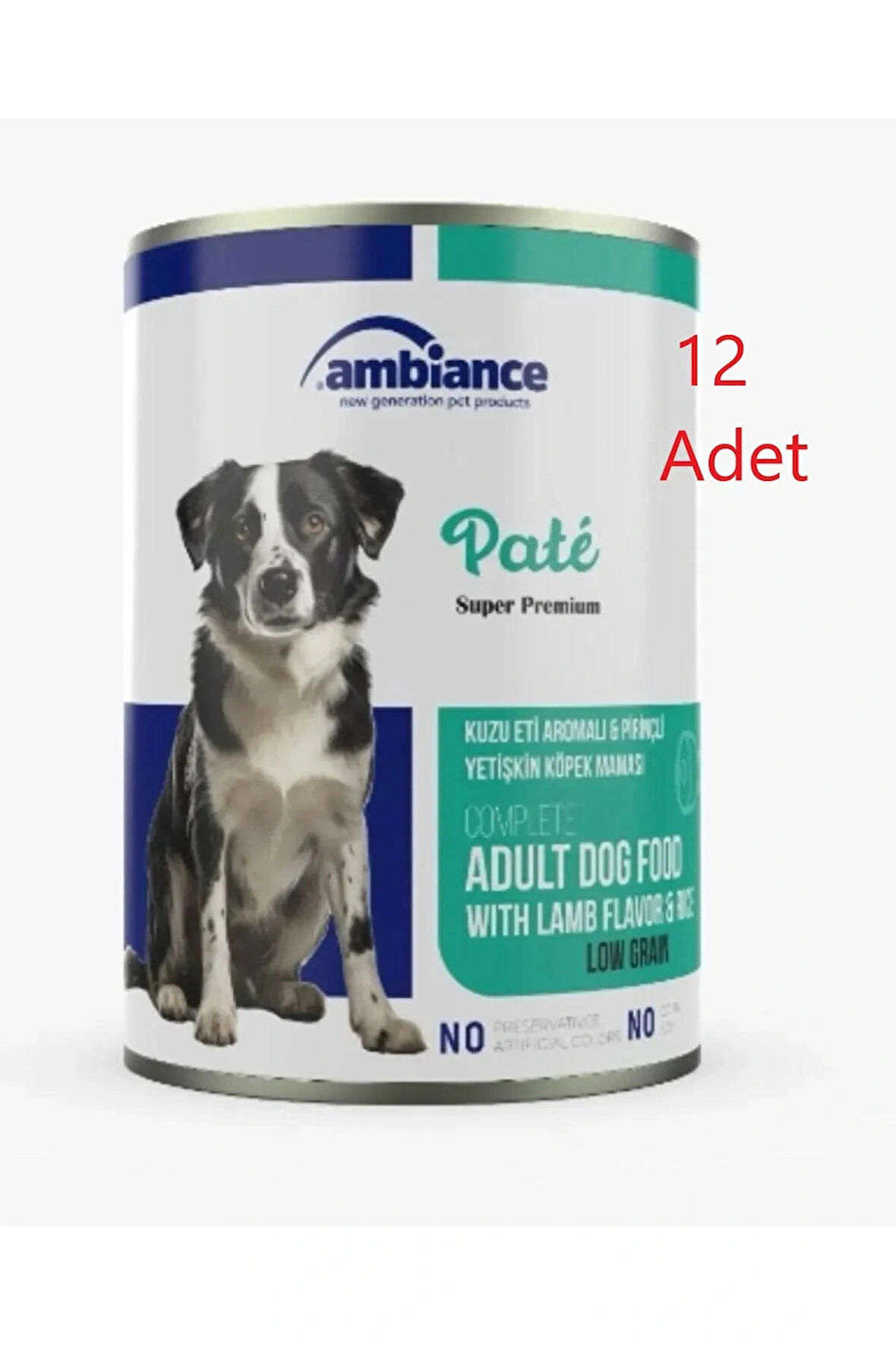 Ambiance Yetıskın Kuzu Etli Ezme Köpek Konserve 415Gr x 12'li