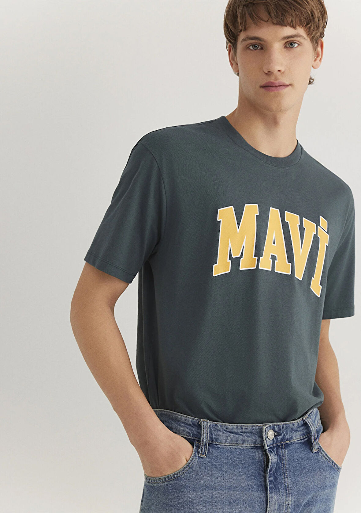 Mavi Logo Baskılı Yeşil Tişört 0611711-71598
