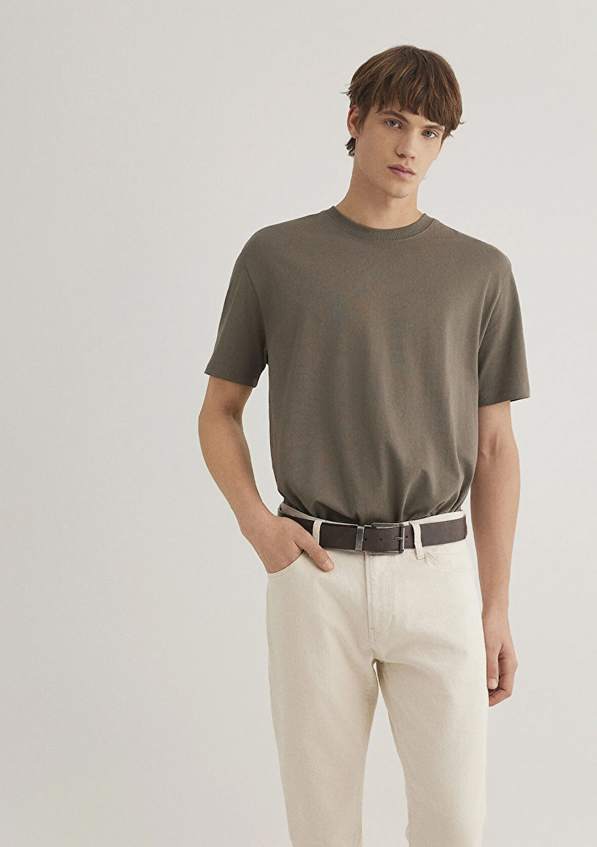 Kahverengi Basic Tişört 066249-70376