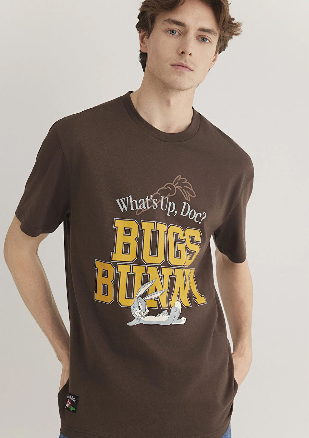 Bugs Bunny Baskılı Kahverengi Tişört 0612565-88067