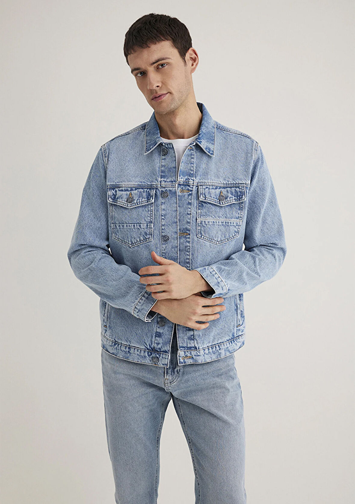 Loran Premium Blue Açık Mavi Jean Ceket 0110003-89305