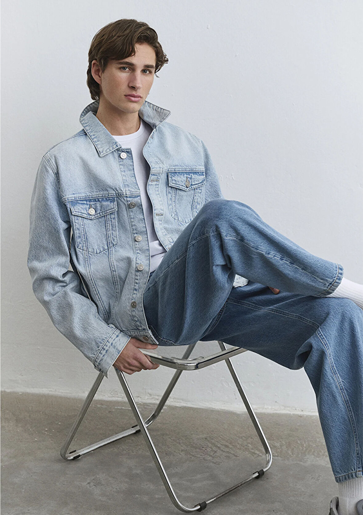 Ray Classic Denim Buz Mavi Jean Ceket 0110273-89303