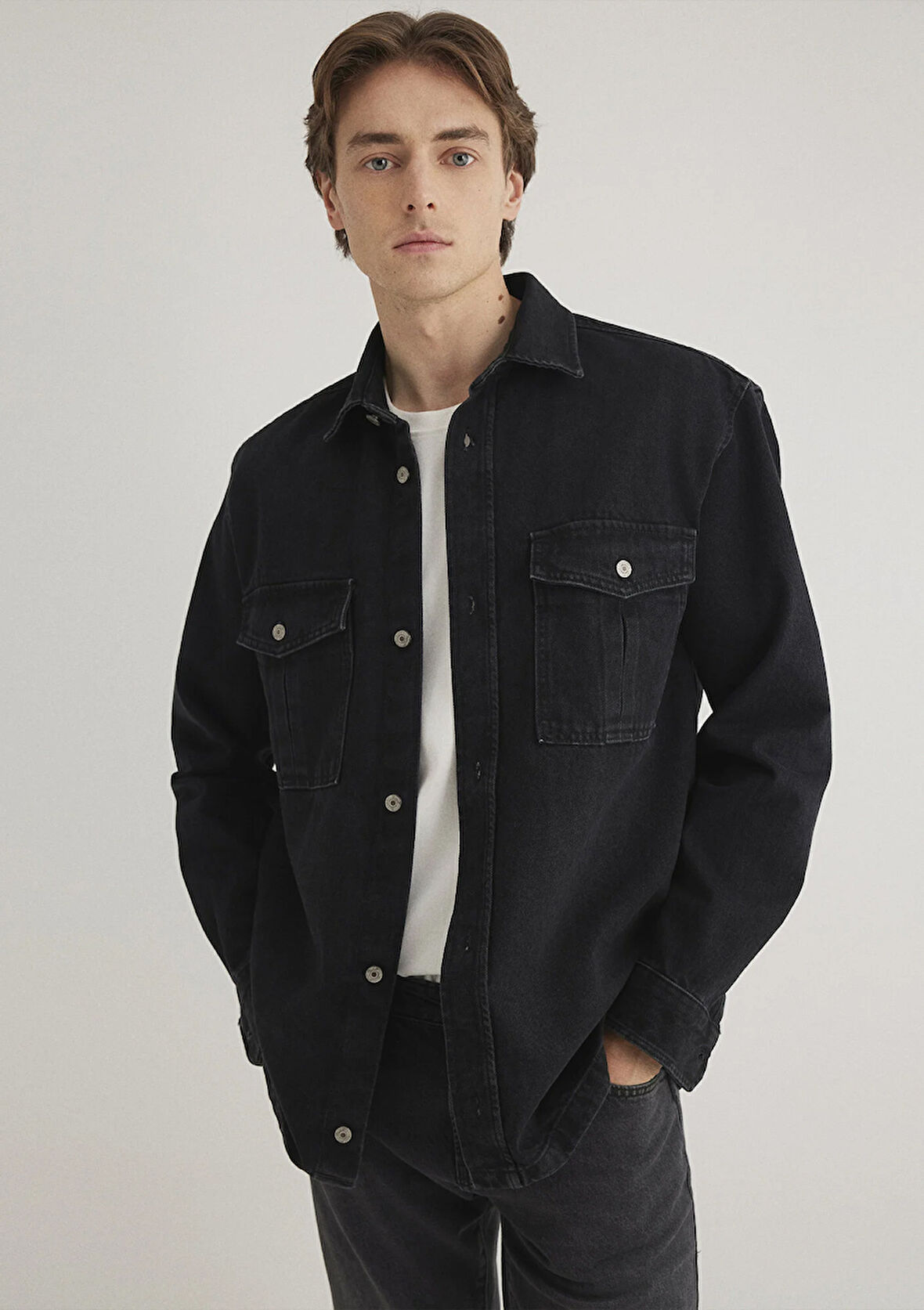 Siyah Denim Gömlek 0211419-900