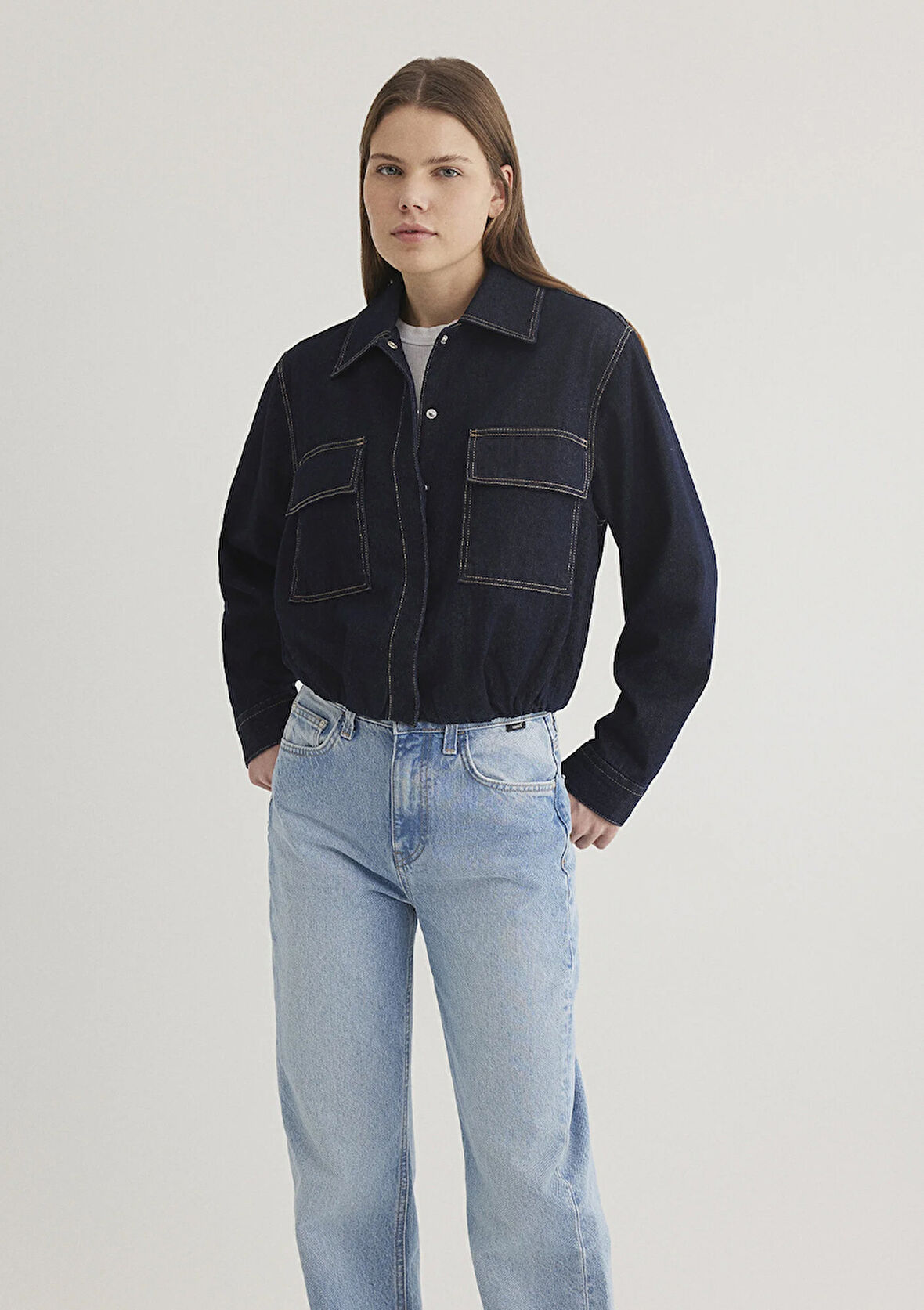 Indigo Crop Ceket 1110677-85481