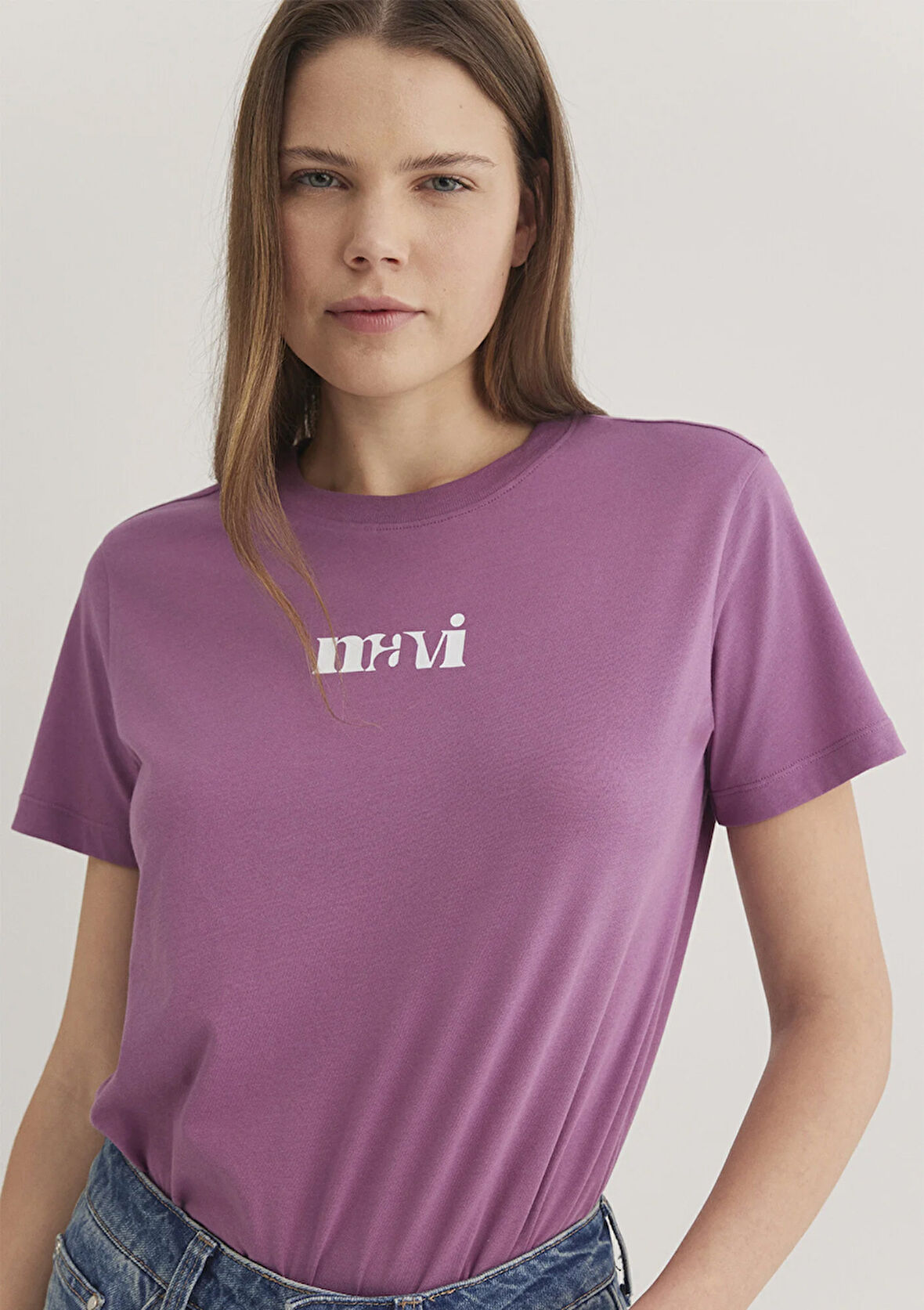 Mavi Baskılı Pembe Tişört 1612241-70987