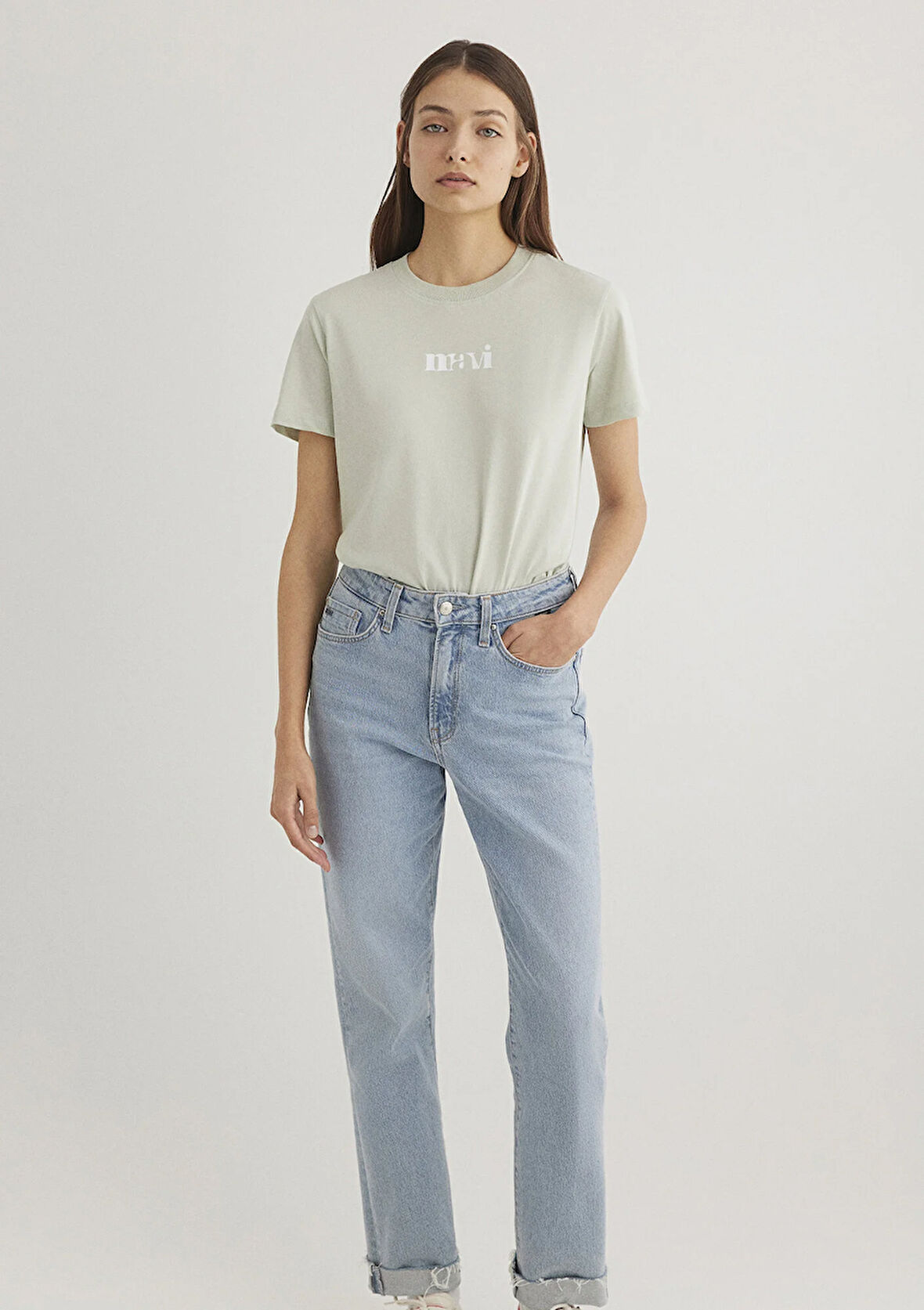 Mavi Baskılı Yeşil Tişört 1612241-70148