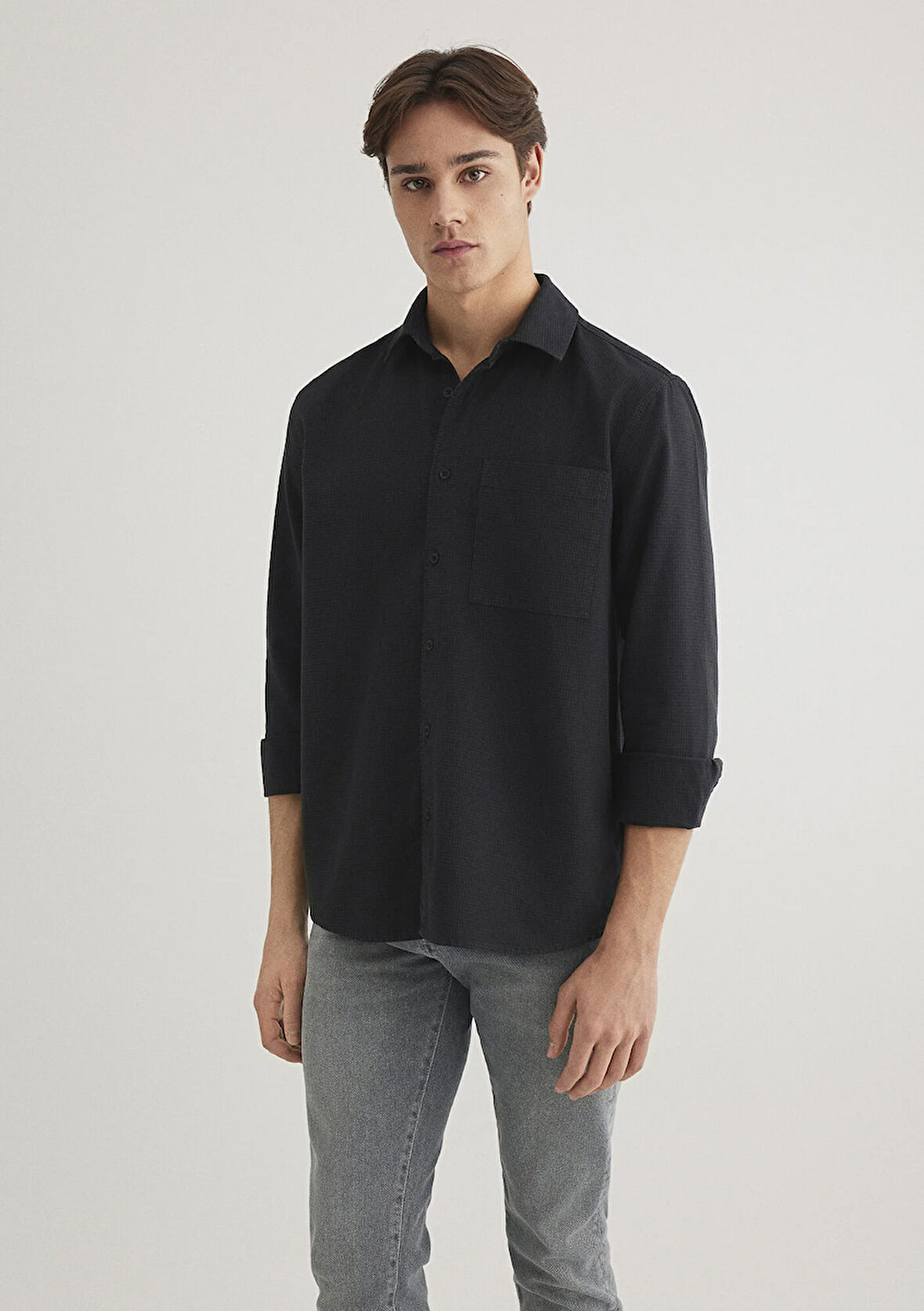 Kareli Siyah Liyosel Gömlek 0211444-89584