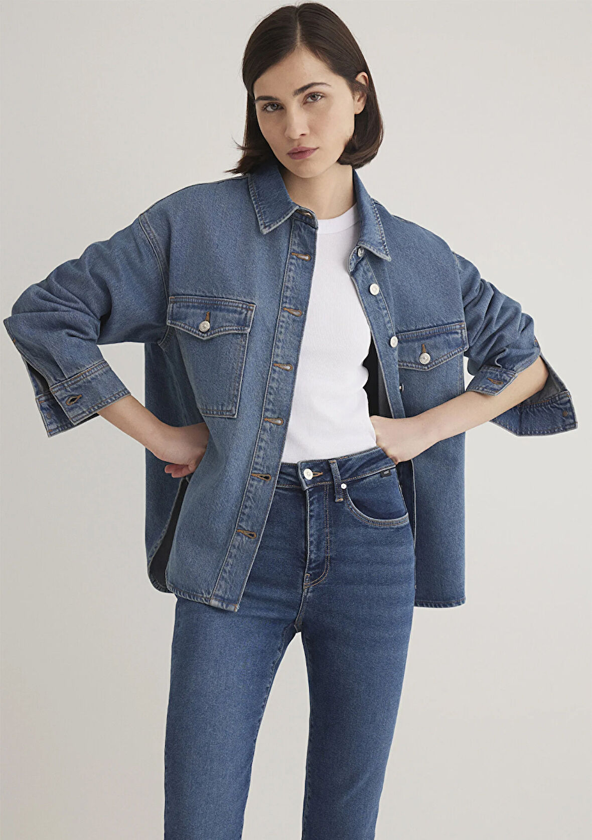 Bekka Classic Denim Indigo Mavisi Jean Gömlek 1211000-89250