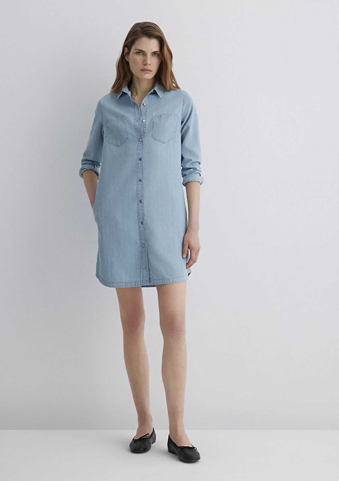 Liz Casual Açık Mavi Jean Elbise 130656-89576