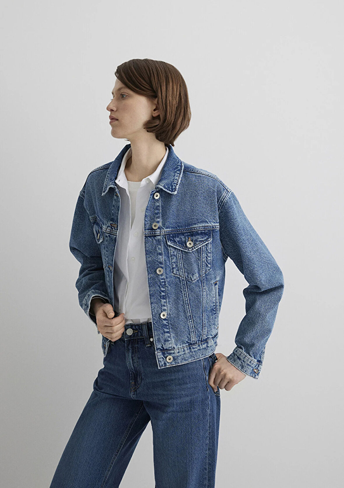 Megi Mavi Premium Indigo Mavisi Jean Ceket 1110389-89162