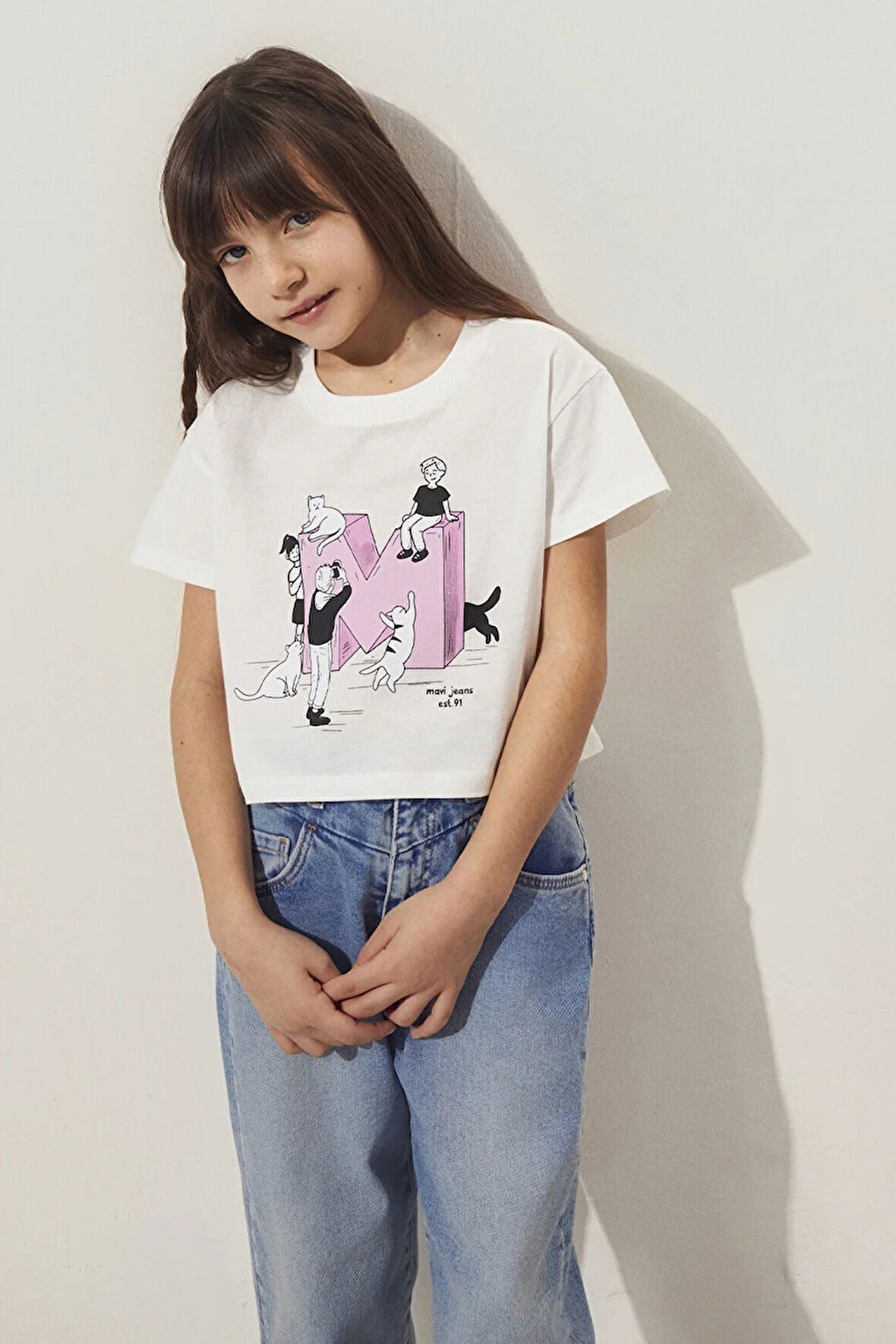 Mavi Kız Çocuk T Shirt 7610284-70057