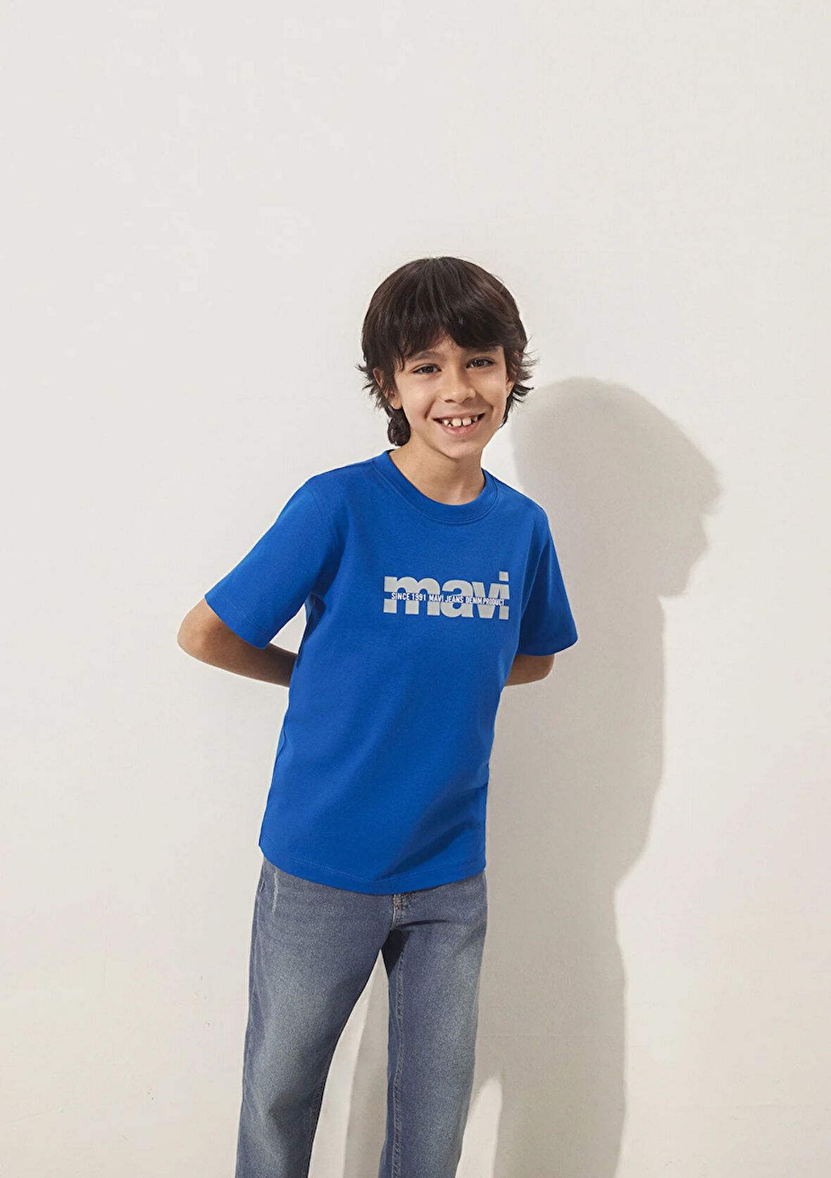 Mavi Logo Baskılı Mavi Tişört 6610286-82491