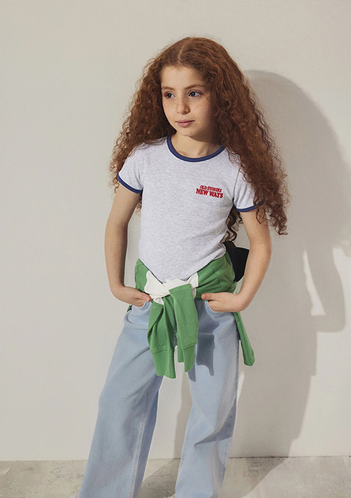 Nakış Detaylı Gri Tişört 7610267-88467