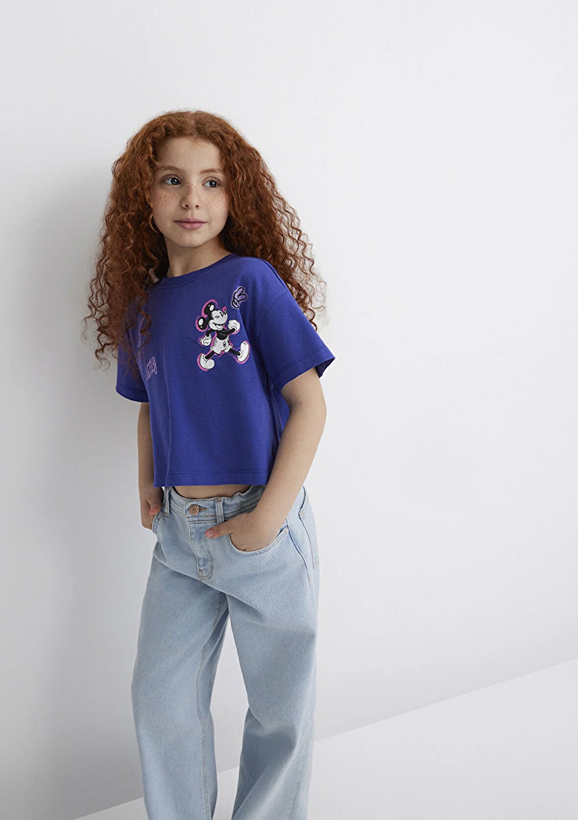 Mickey Mouse Baskılı Mor Tişört 7610297-70908