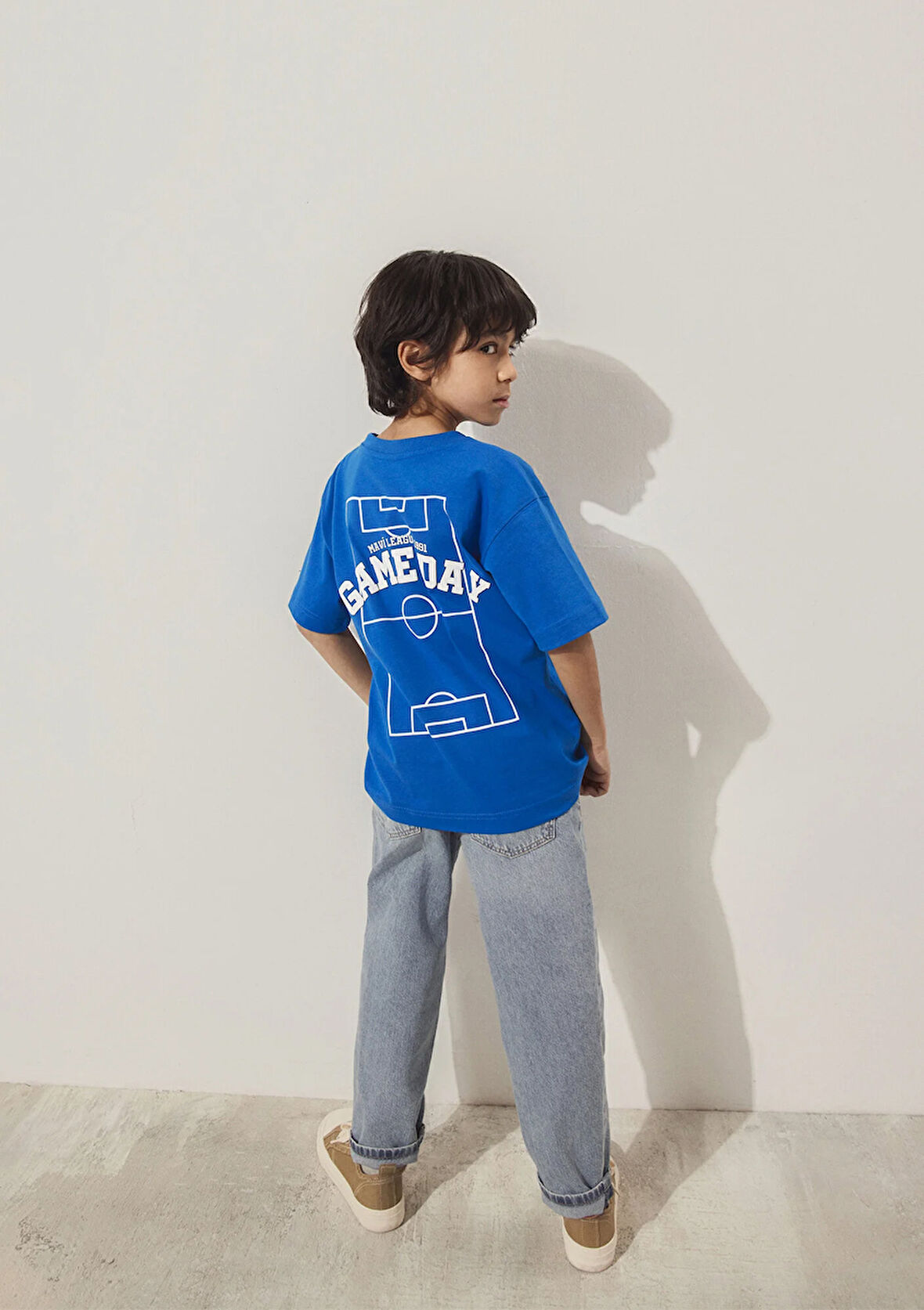 Game Day Baskılı Mavi Tişört 6610265-82491