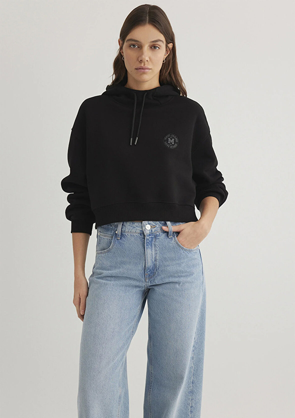 Kapüşonlu Siyah Sweatshirt 1S10305-900
