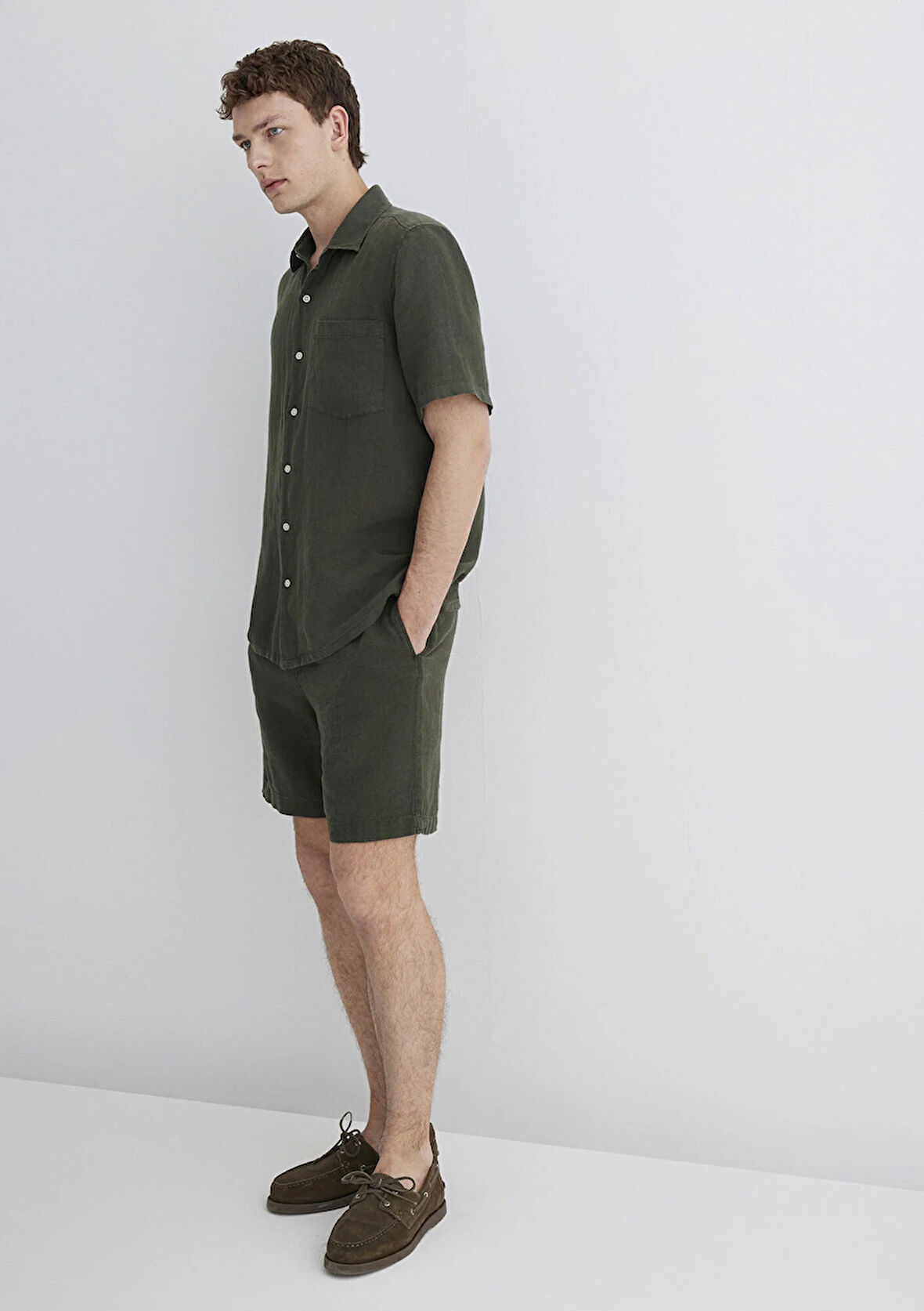 Antrasit Keten Şort 0410103-71587