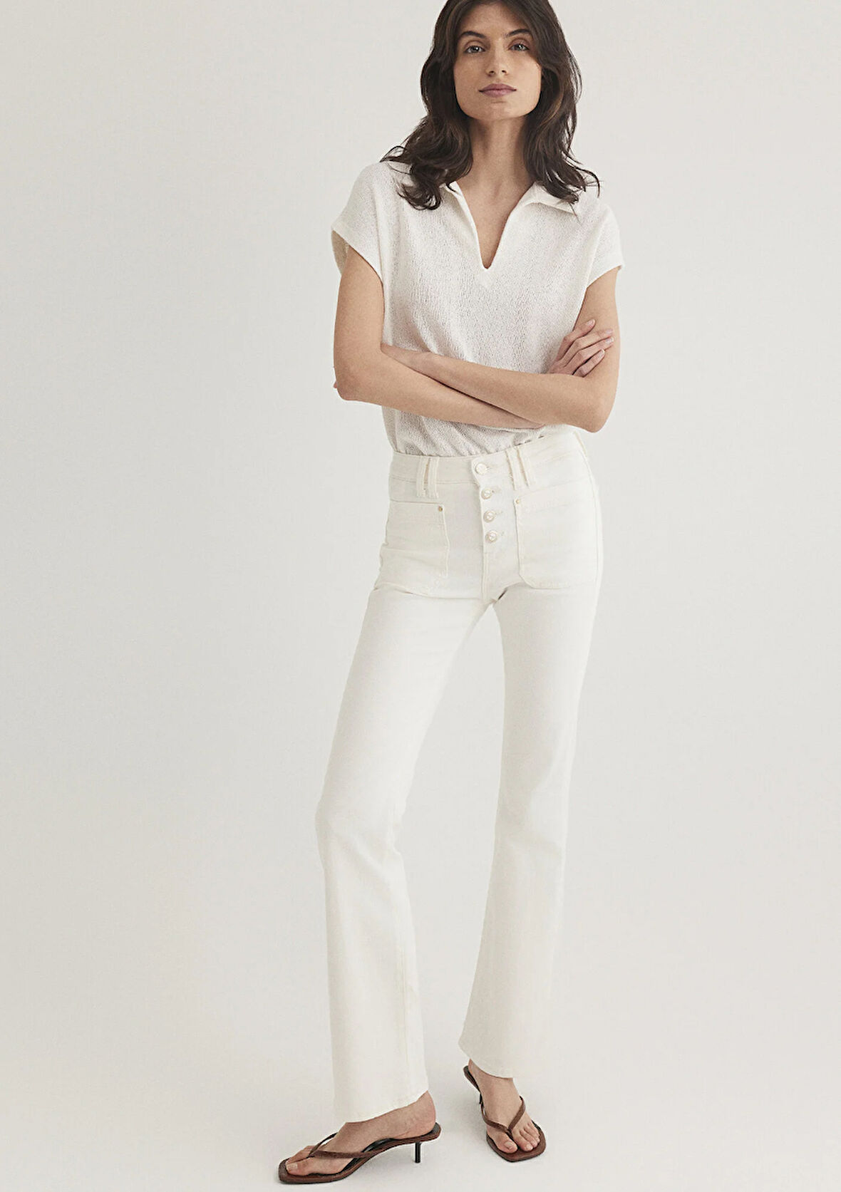 Sierra Gold Premium Kırık Beyaz Jean Pantolon 1010578-89774