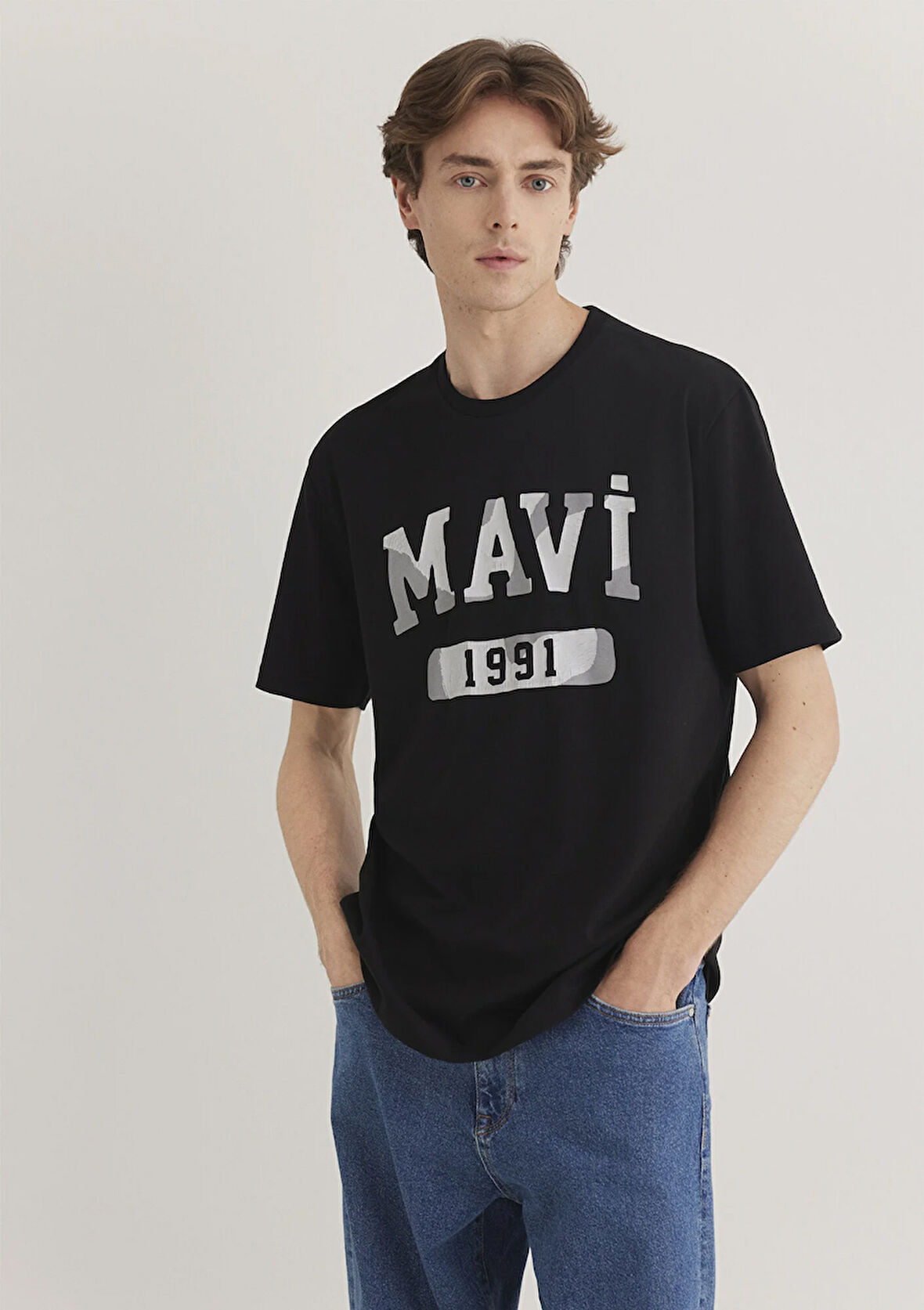 1991 Baskılı Siyah Tişört 0612573-900