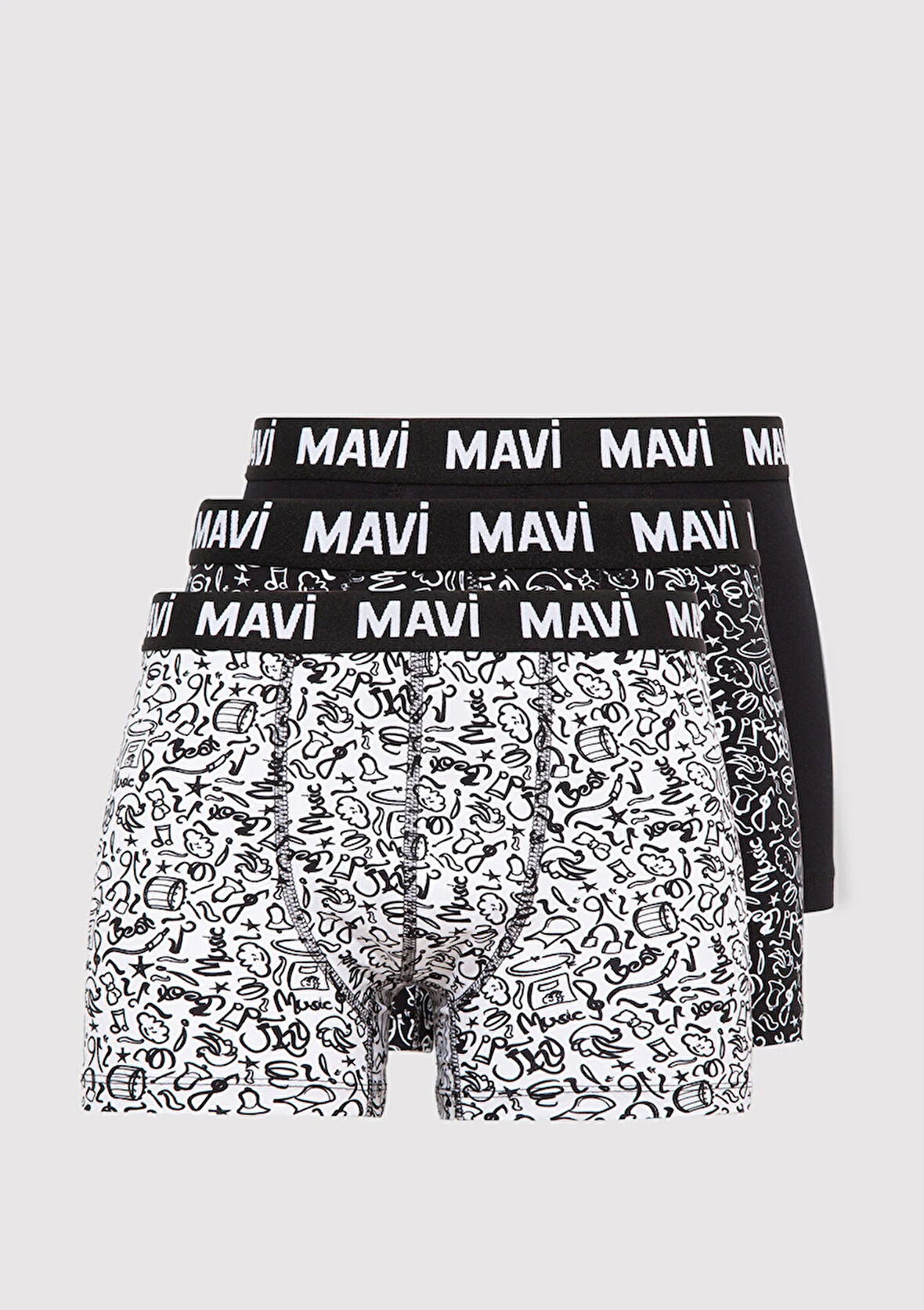 3lü Baskılı Siyah Boxer 0911872-900