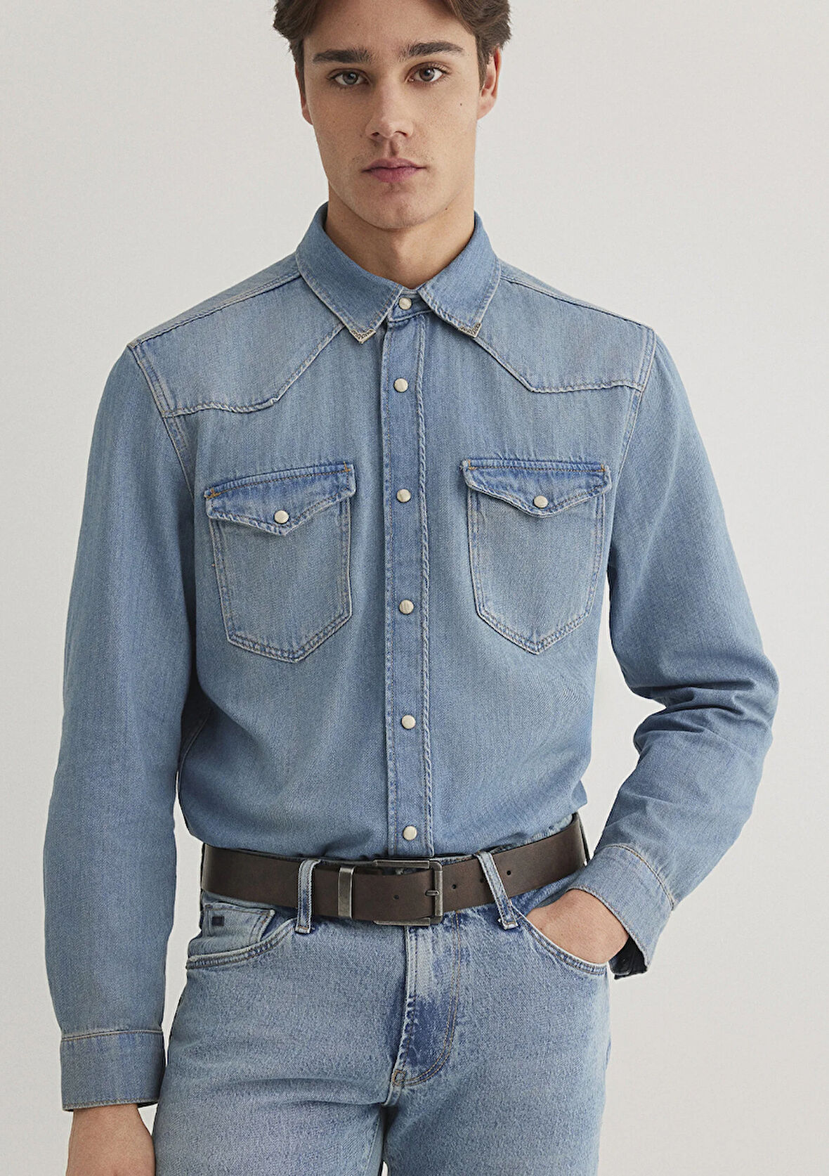 Kahverengi Suni Deri Kemer 0911874-85397