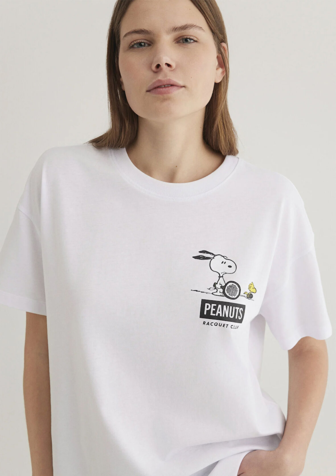Peanuts Baskılı Beyaz Tişört 1613261-620