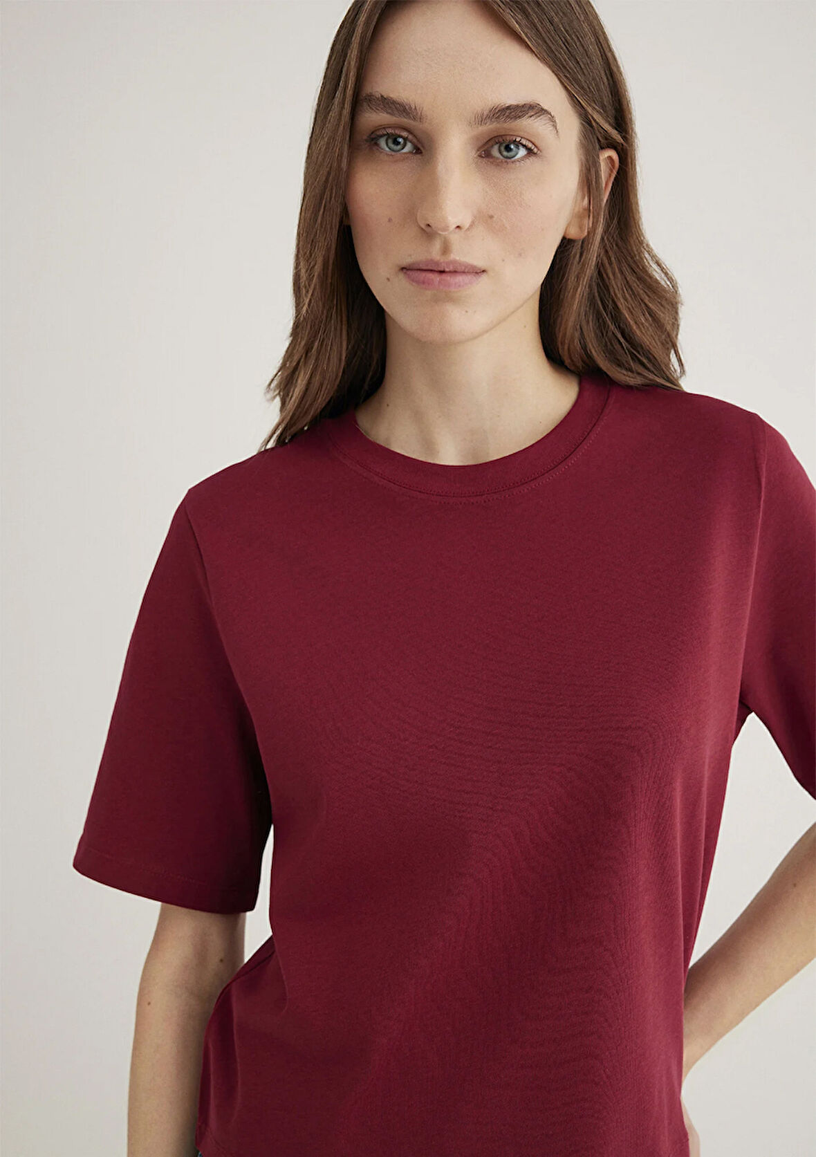 Bordo Basic Tişört 1613077-70430