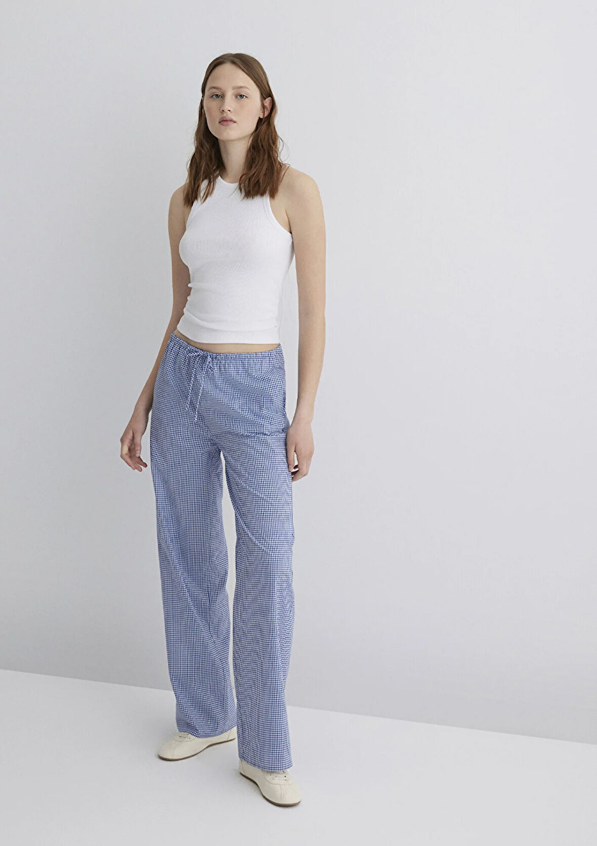 Çizgili Mavi Pantolon 1010999-89860