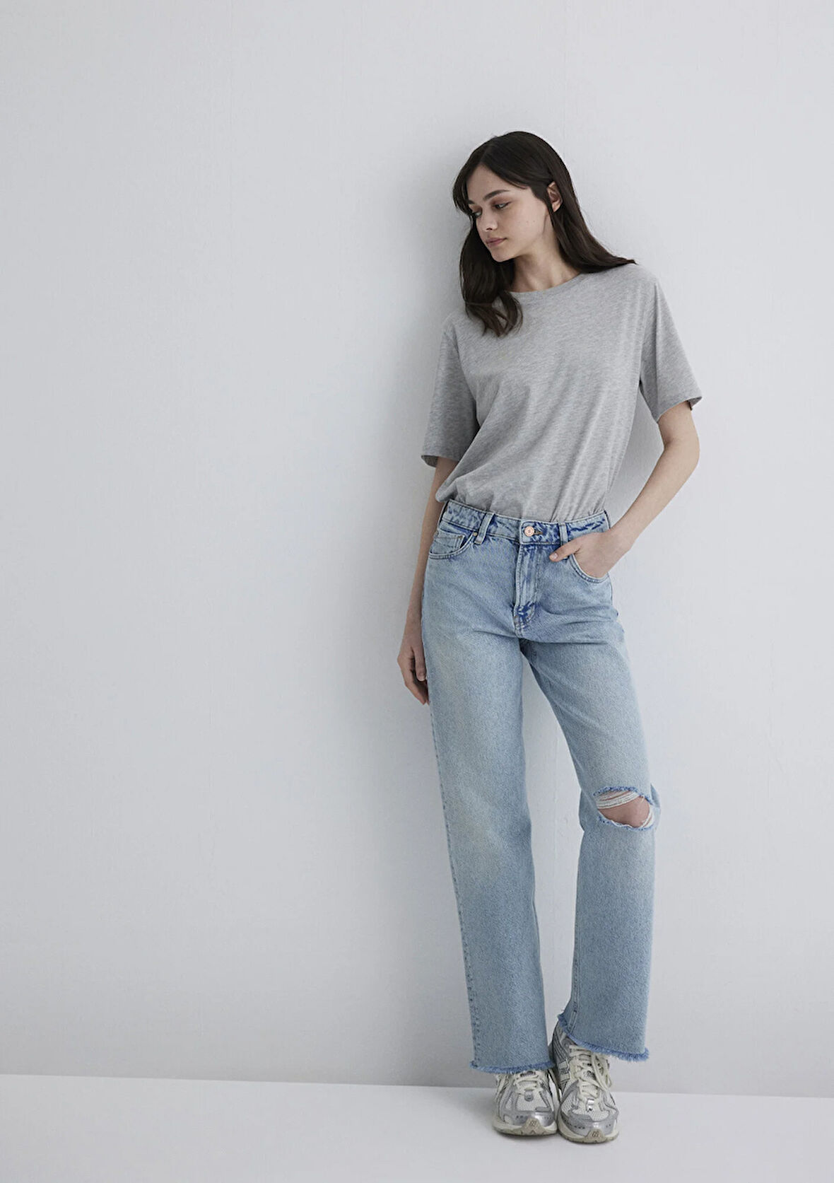 Barcelona Kolej Vintage Açık Mavi Jean Pantolon 101047-89198