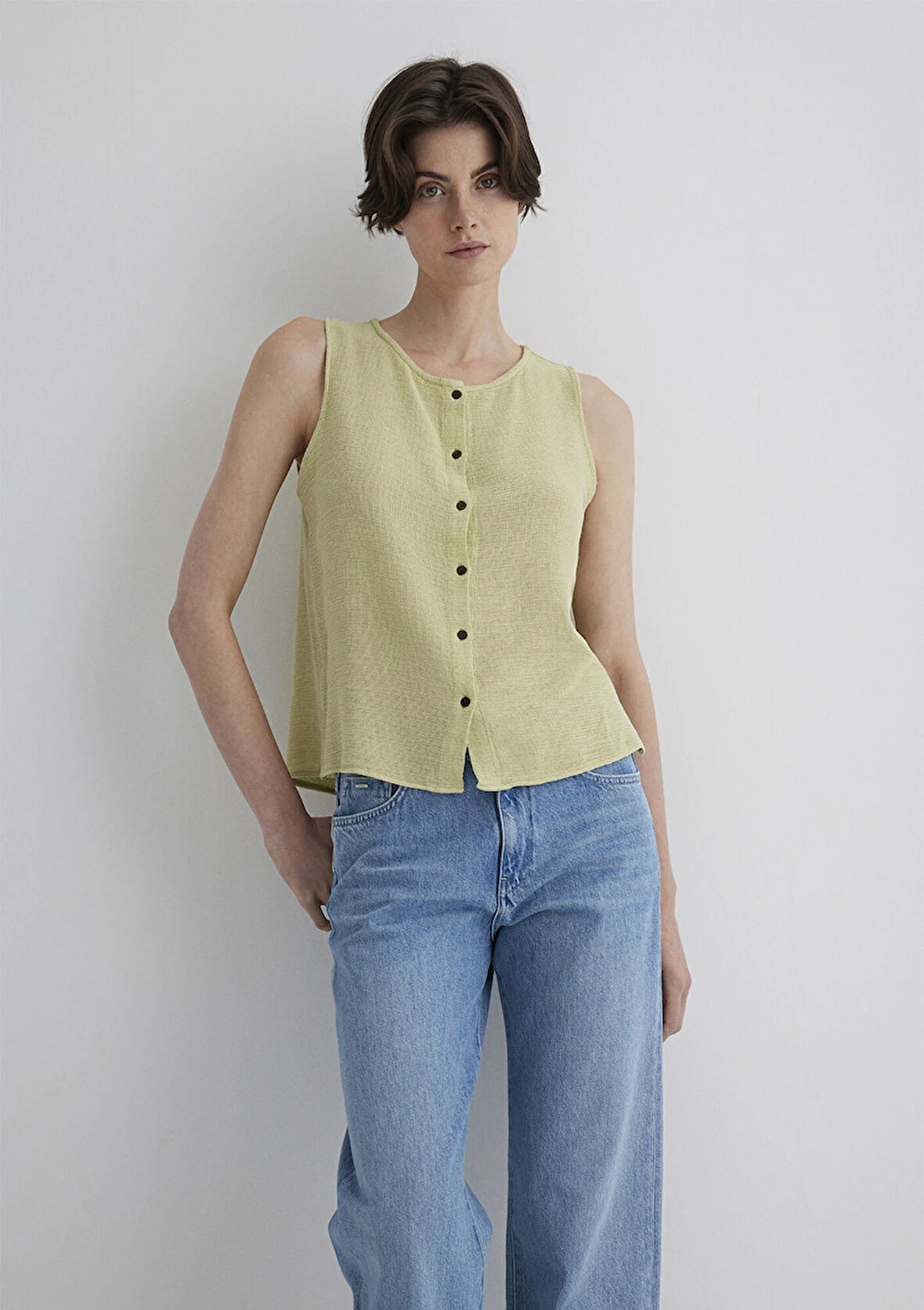 Kolsuz Yeşil Bluz 1210710-71515