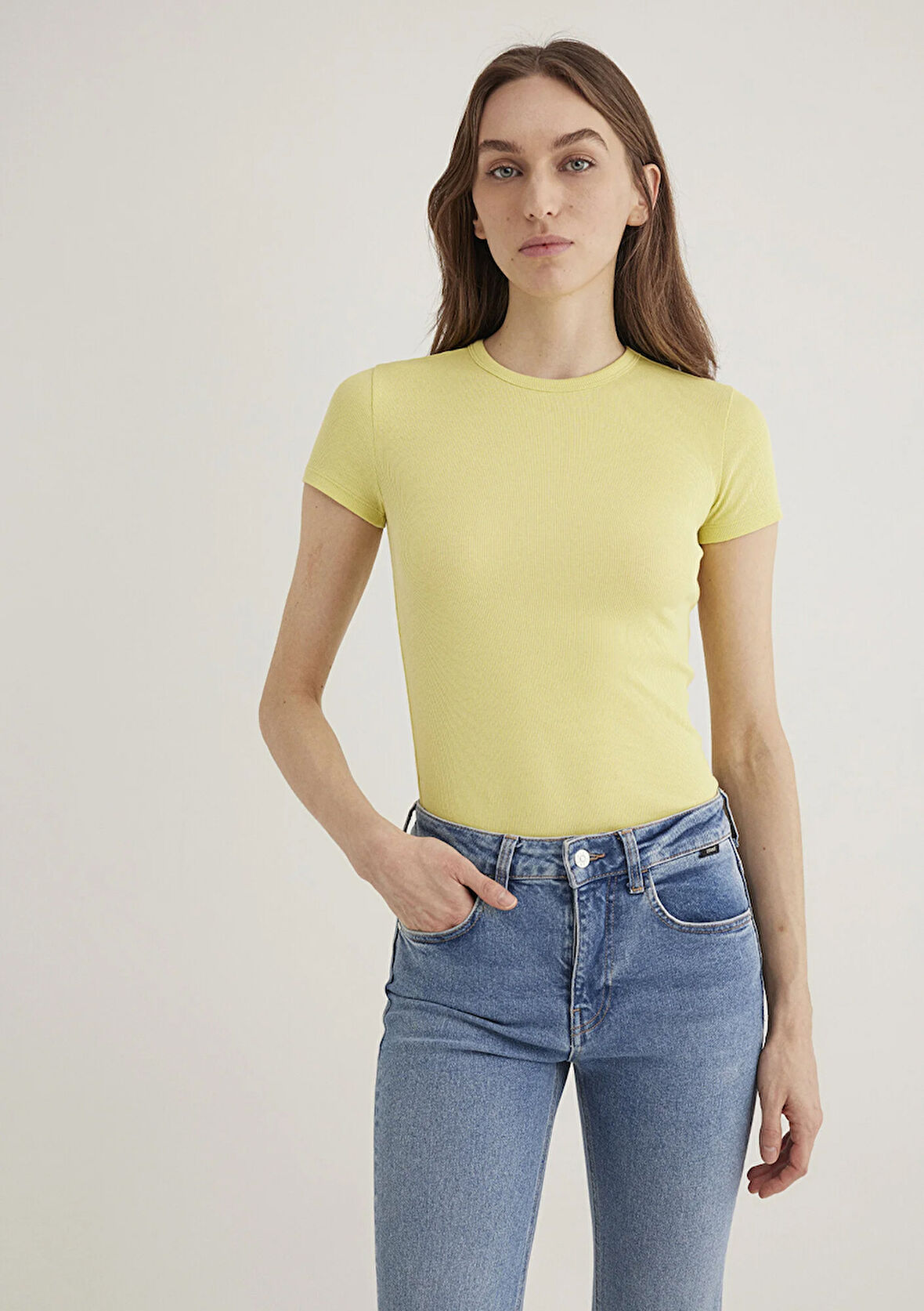 Sarı Basic Tişört 1613081-71285