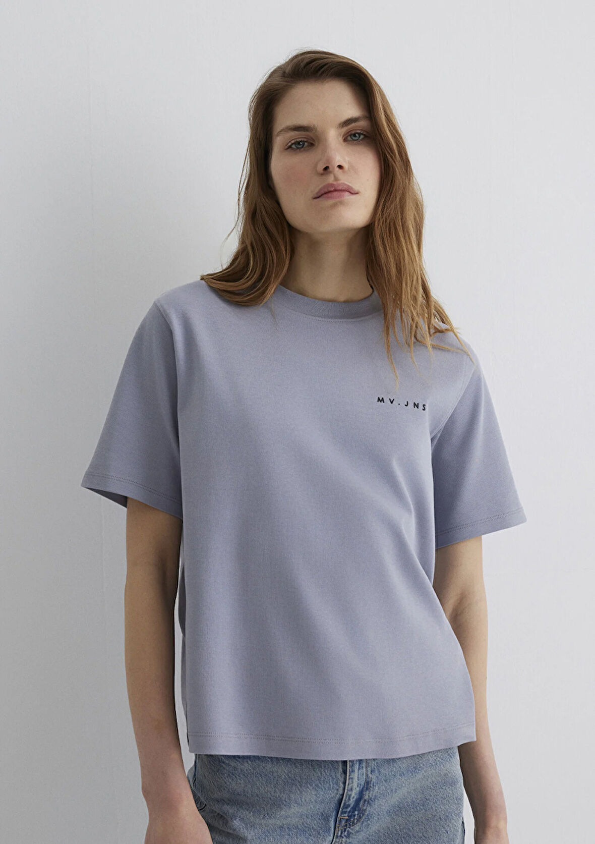 MV Baskılı Mor Tişört 1613148-81919