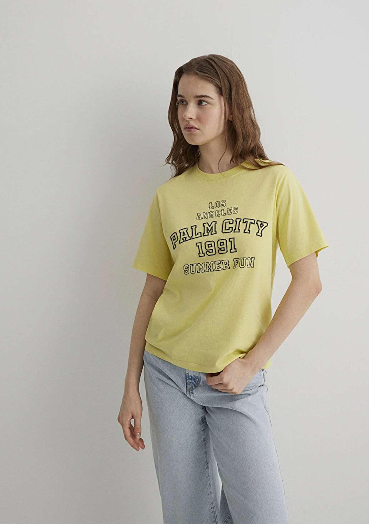 Baskılı Sarı Tişört 1613181-71285