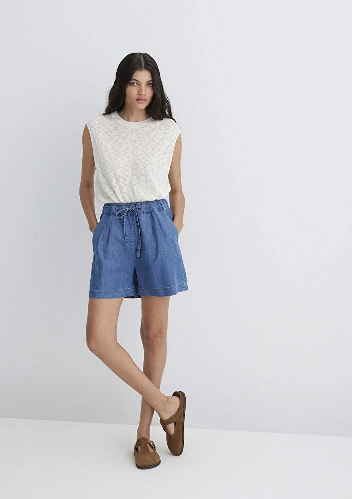 Penny Gold Klasik Indigo Mavisi Jean Şort 1410075-90104