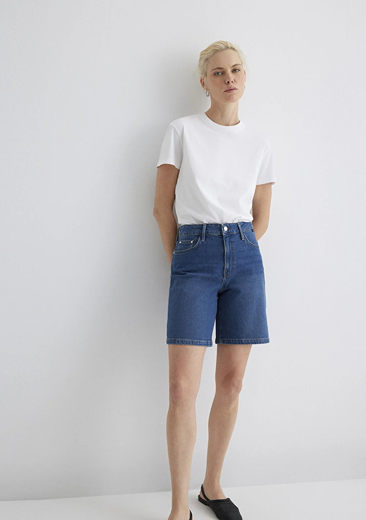 Eliana Casual Koyu Mavi  Jean Şort 1411221-89749