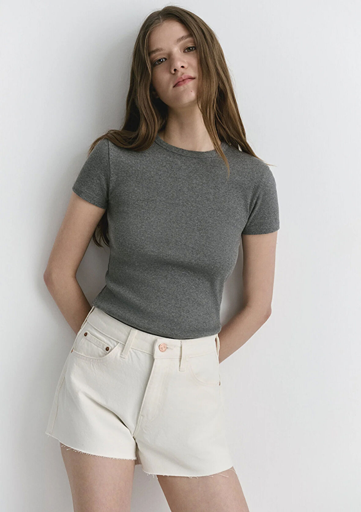 Rosie 90lar Beyaz Jean Şort 1447489739