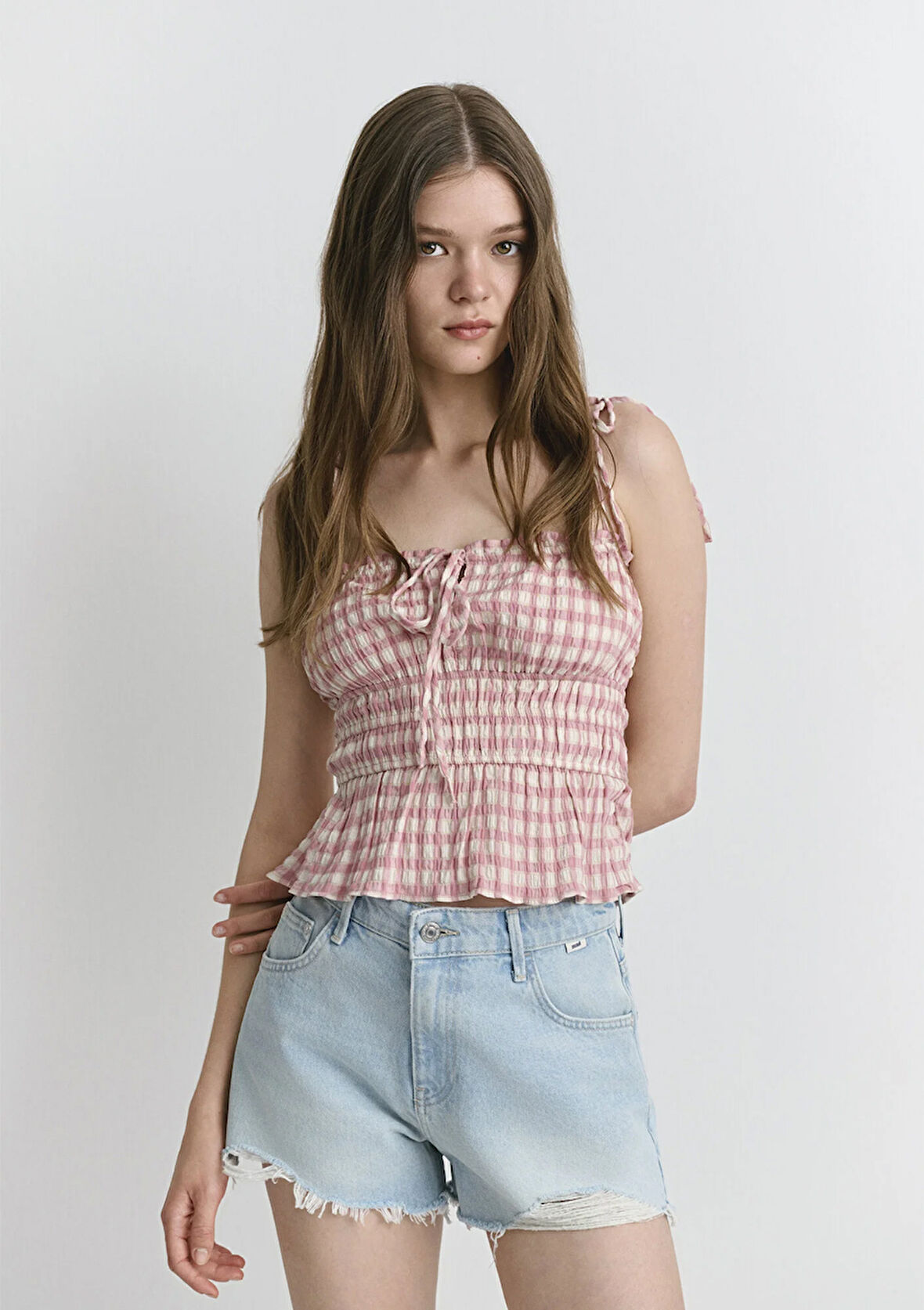 Tyra 90lar Buz Mavi Jean Şort 1410011-89737