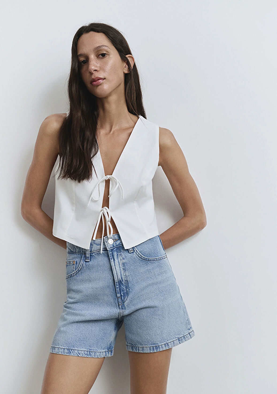 Verna 90lar Buz Mavi Jean Şort 1410059-89747