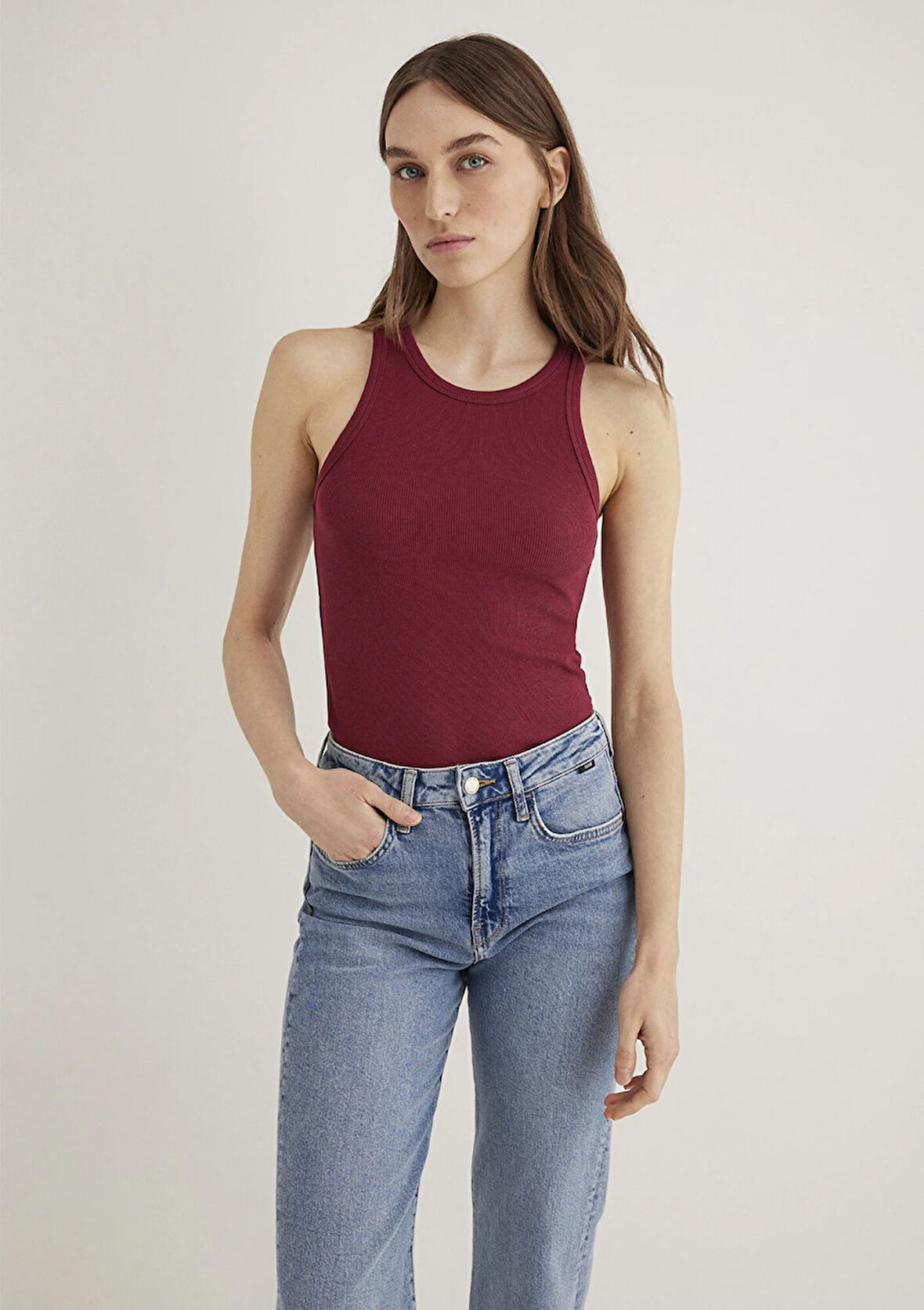 Halter Yaka Bordo Basic Atlet 1612462-70430