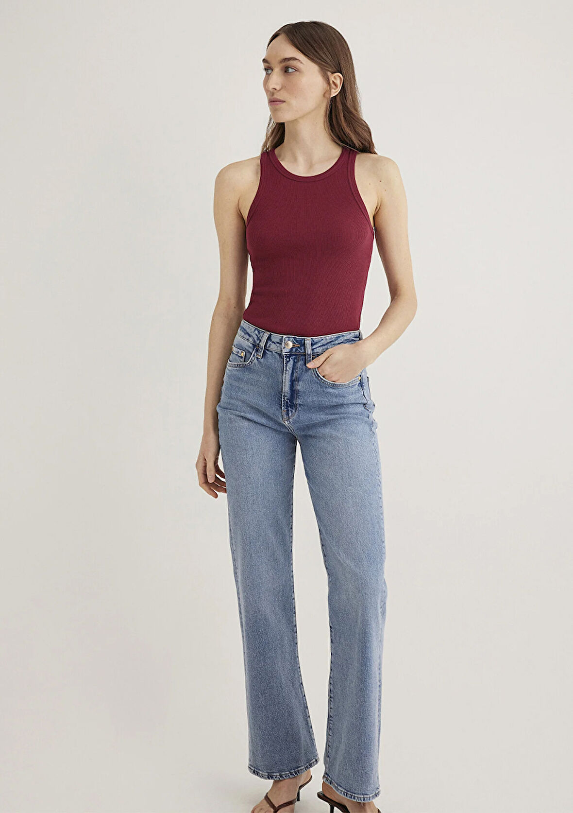 Halter Yaka Bordo Basic Atlet 1612462-70430