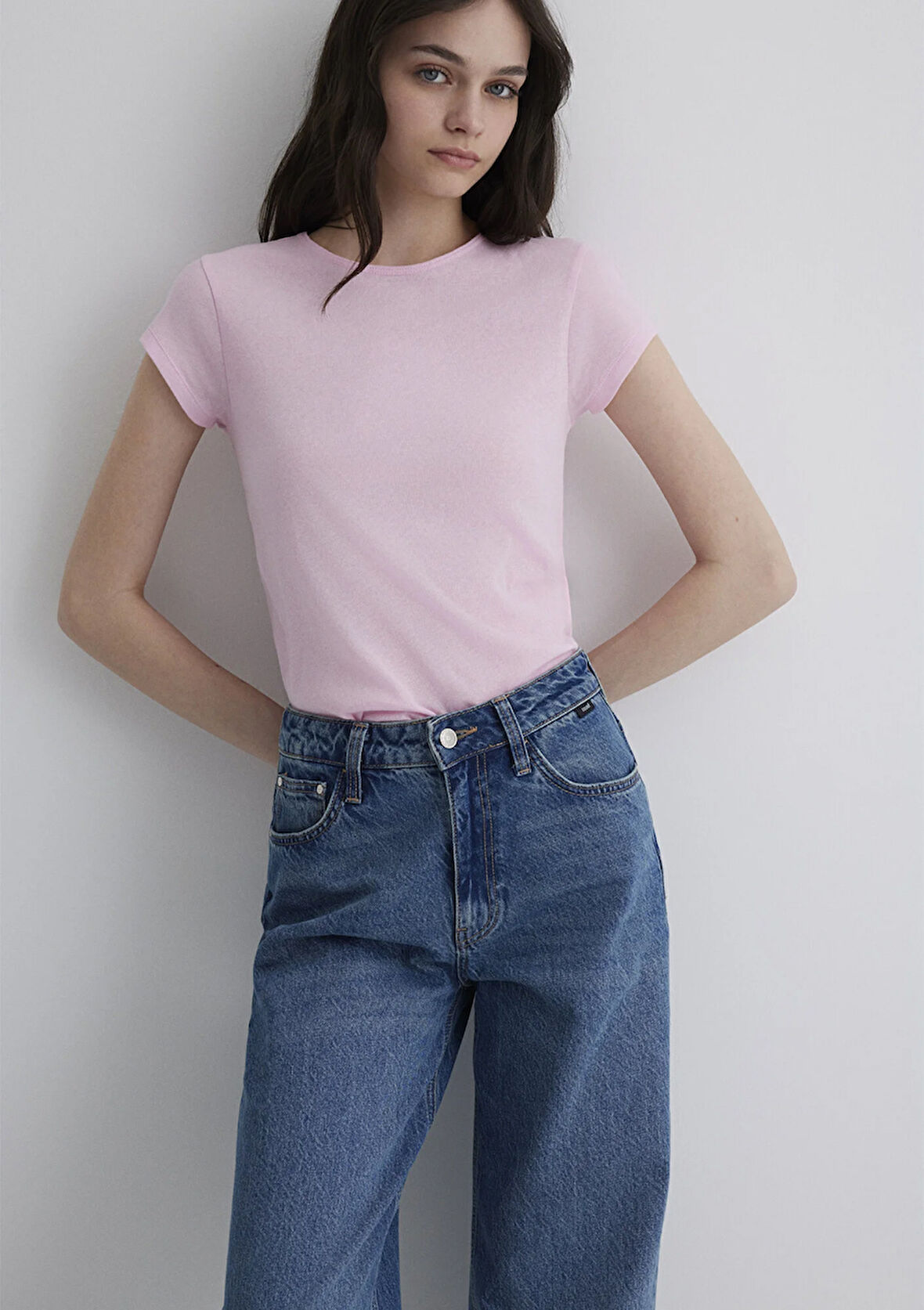 Pembe Basic Tişört 1613119-71008