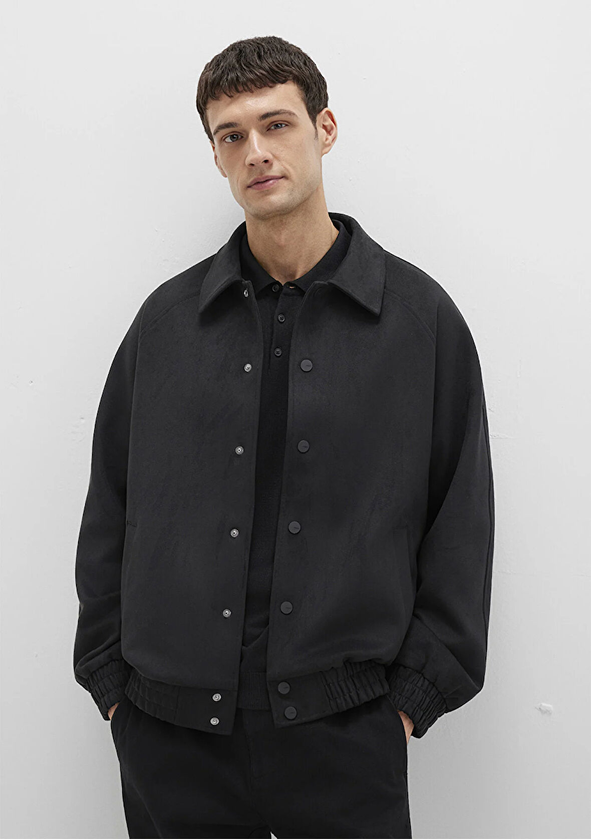 Siyah Suni Süet Ceket 0110649-71379