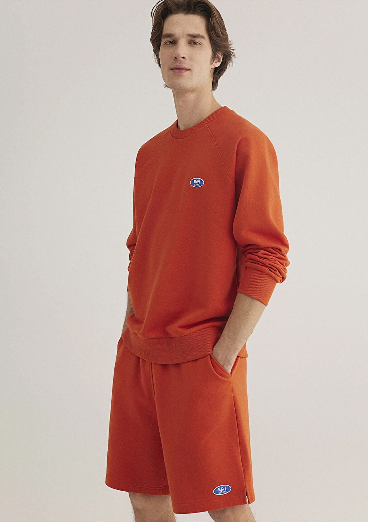 Mavi Logo Baskılı Turuncu Sweatshirt 0S10335-70435