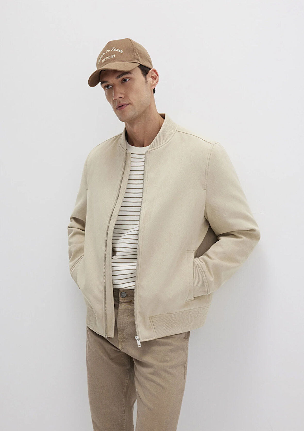 Kahverengi Suni Deri Ceket 0110639-70186