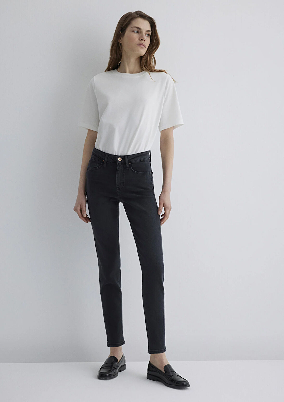 Cindy Gold Shape Gri Jean Pantolon 100277-88608