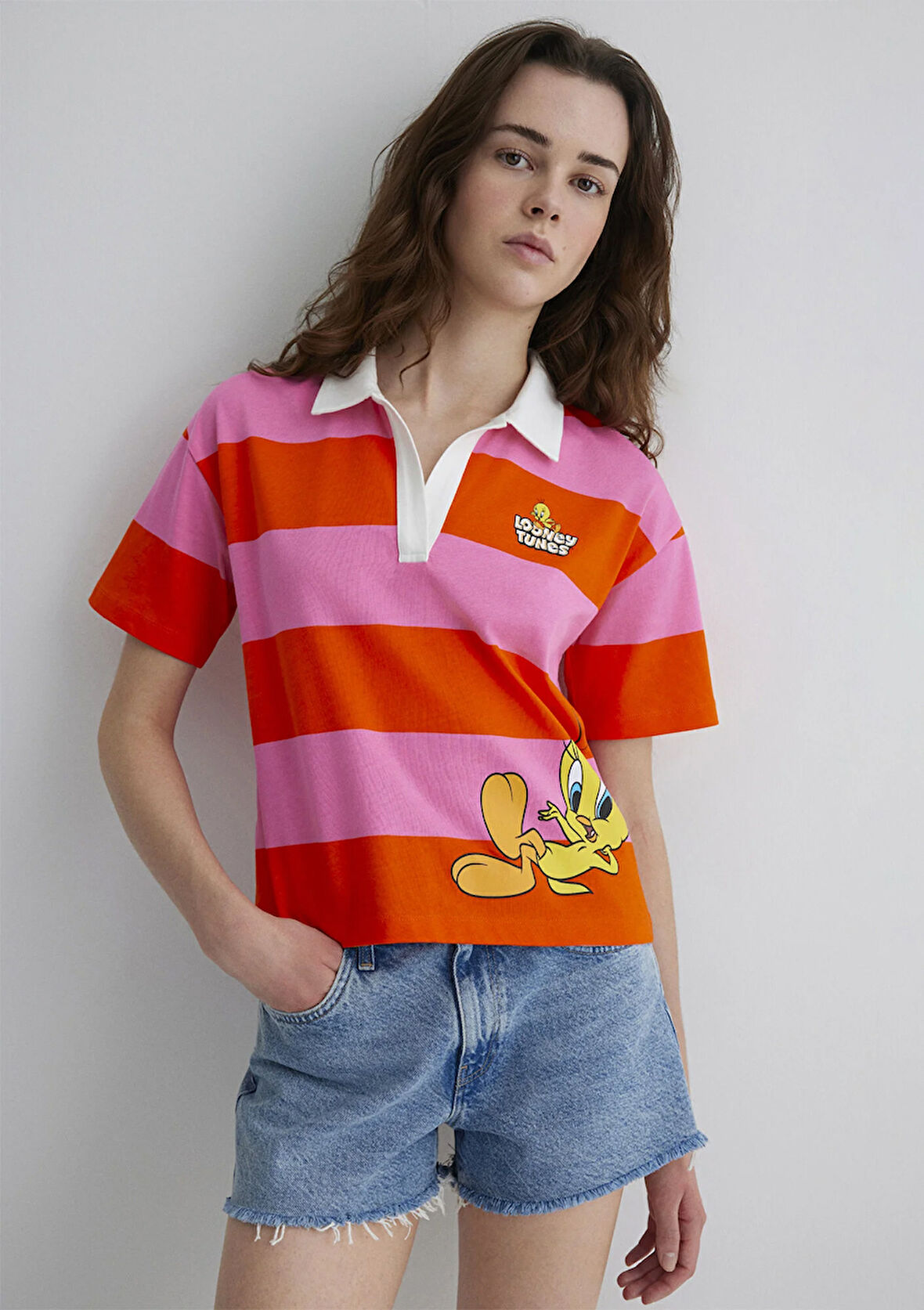 Tweety Baskılı Turuncu Tişört 1613369-90732