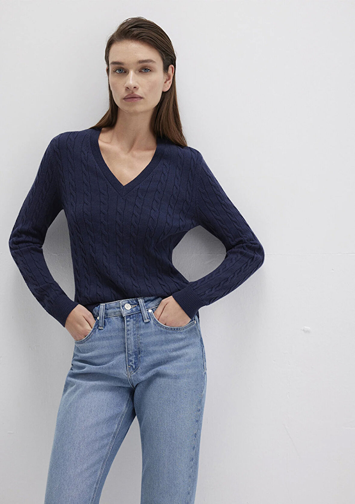 V Yaka Lacivert Kazak 1710340-84371