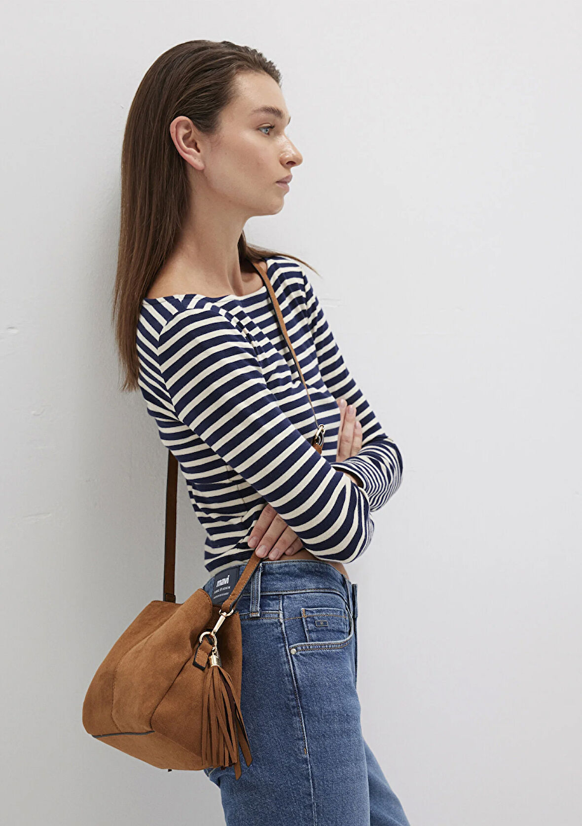 Suni Süet Kahverengi Çapraz Çanta 1913391-70304