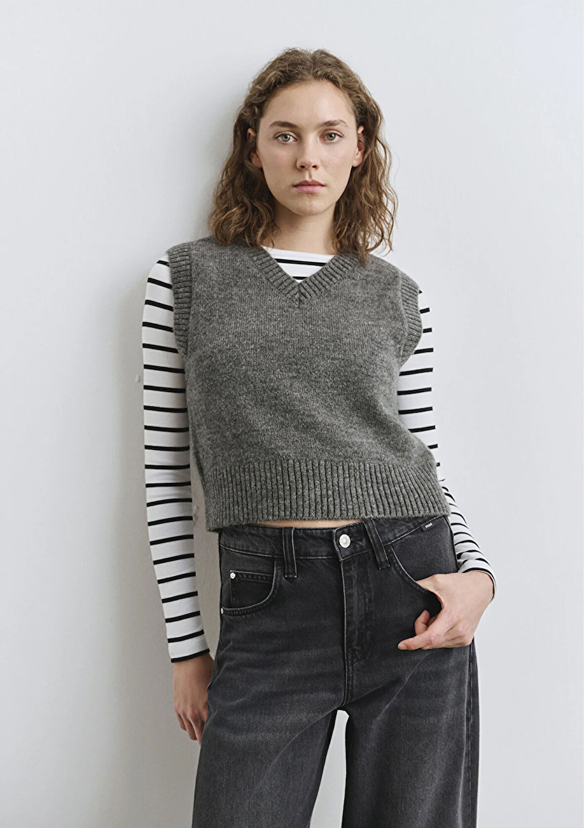 Yün Karışımlı Antrasit Süveter 1710711-87829